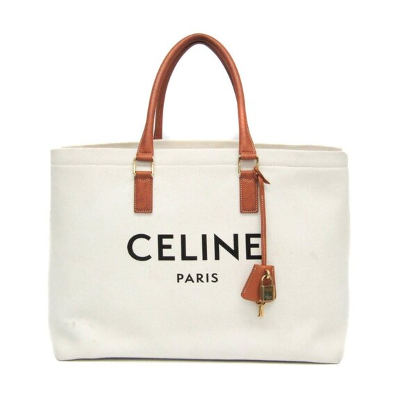 CELINE Brown Leather Tote Bag - Picture 1 of 15
